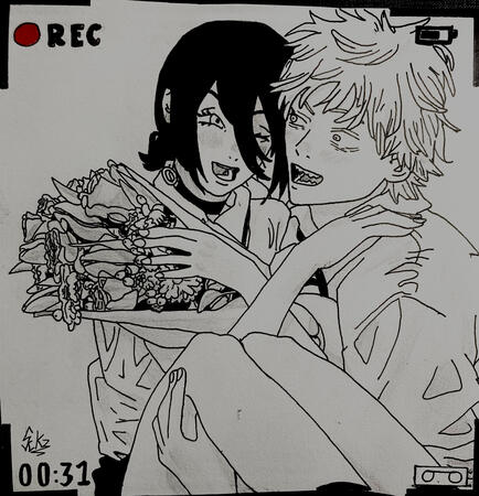 Reze, Denji (Illustration)
